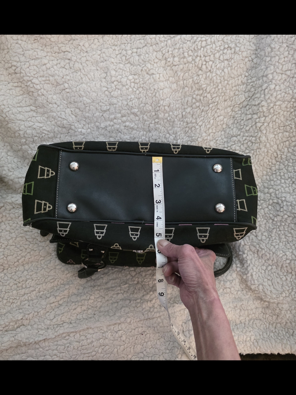 KVZ - Black Shoulder Bag with Multicolor Icon Print - Picture 8 of 9
